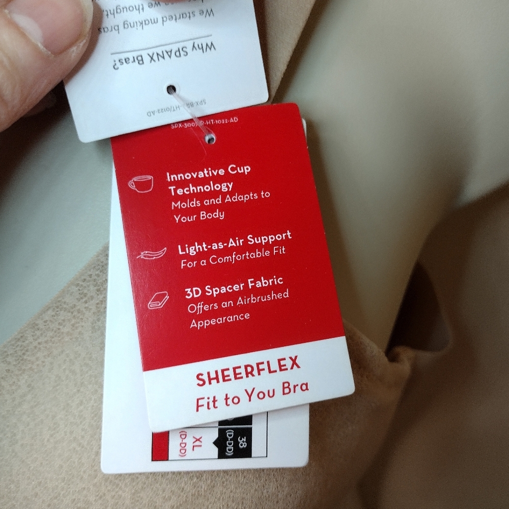 SPANX Sheerflex Fit To You Nude Bra With Light-As-Air Support - Picture 3 of 10